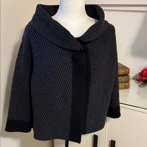 Tribal Black and Gray Cowl Neck Sweater Size L